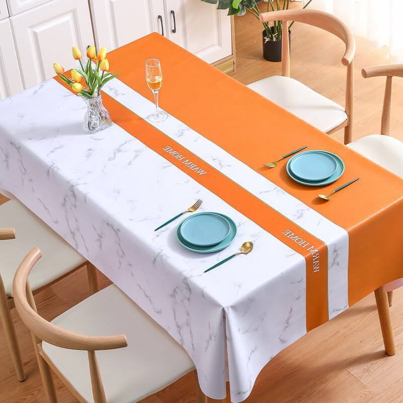 Sumoravibe - Marble tablecloth waterproof and oil-proof 