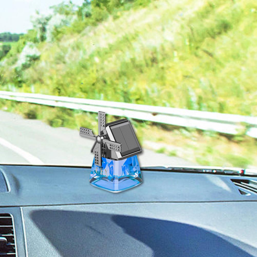 Sumoravibe - Deodorante per auto con aromaterapia rotante a energia solare Windmill